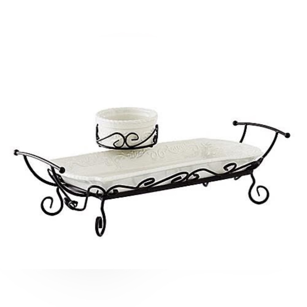 Celebrating Home Veranda Serving Tray and Dip Bowl Set